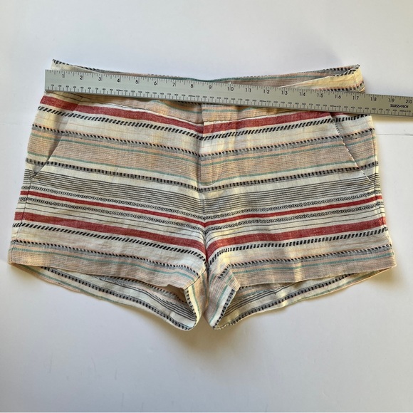 Joie Merci Linen Shorts Beachy Boho Lightweight Multicolored Striped Sz 6 - Picture 6 of 15